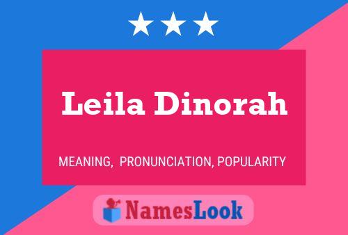 Leila Dinorah Name Poster