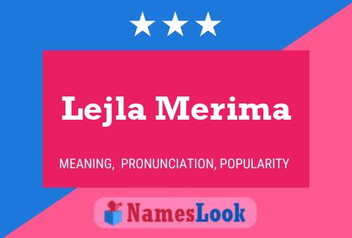 Lejla Merima Name Poster