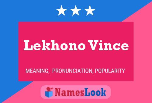 Lekhono Vince Name Poster