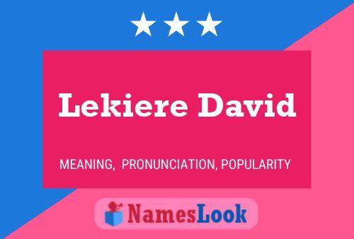 Lekiere David Name Poster