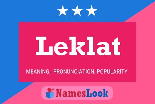 Leklat Name Poster