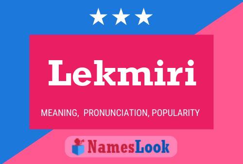 Lekmiri Name Poster