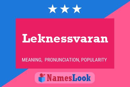 Leknessvaran Name Poster