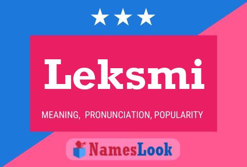 Leksmi Name Poster