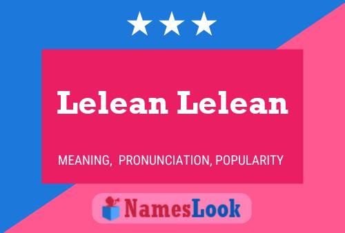 Lelean Lelean Name Poster