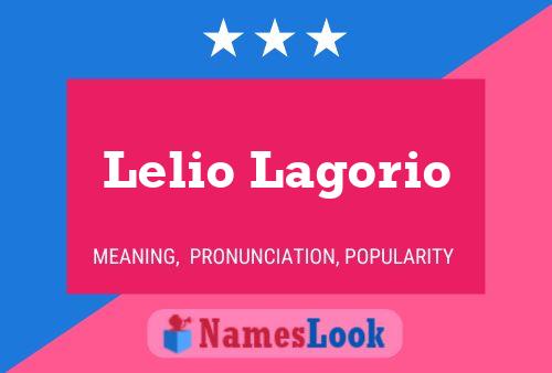 Lelio Lagorio Name Poster