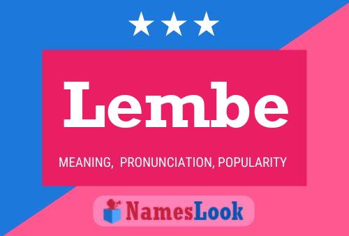 Lembe Name Poster