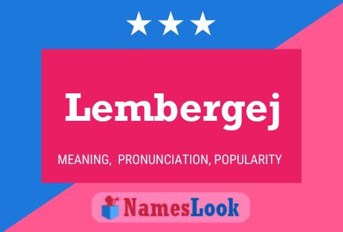 Lembergej Name Poster