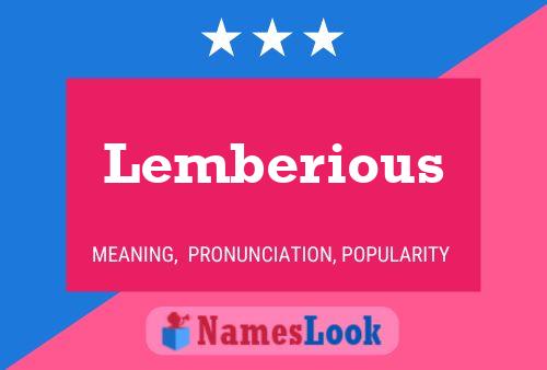 Lemberious Name Poster