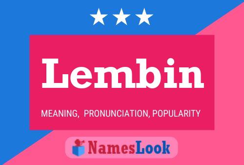 Lembin Name Poster