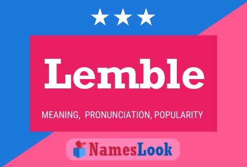 Lemble Name Poster