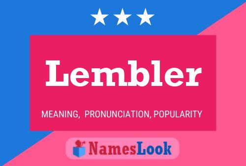 Lembler Name Poster