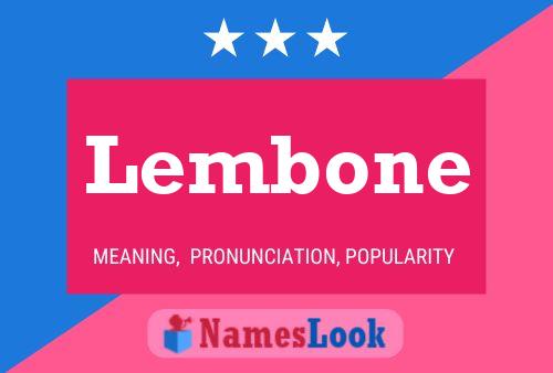 Lembone Name Poster