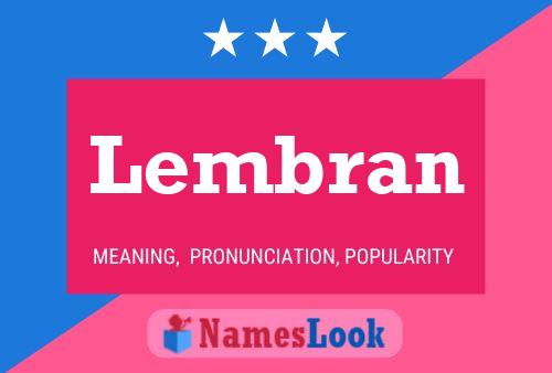 Lembran Name Poster