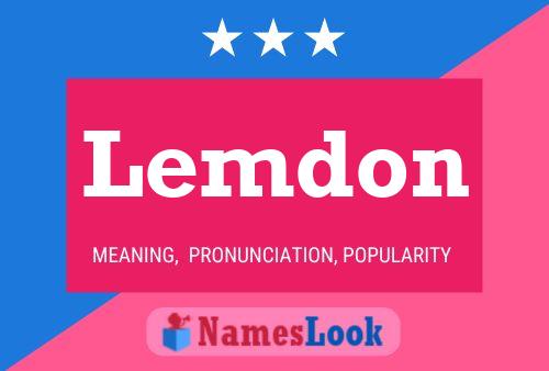 Lemdon Name Poster