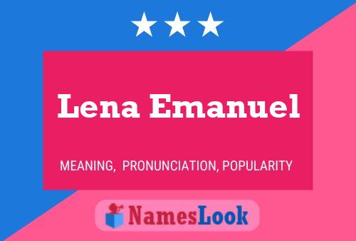 Lena Emanuel Name Poster