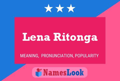 Lena Ritonga Name Poster