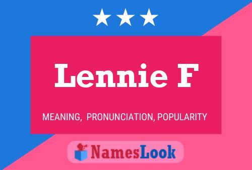 Lennie F Name Poster