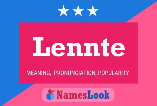 Lennte Name Poster