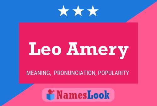 Leo Amery Name Poster