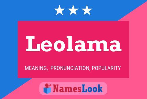 Leolama Name Poster