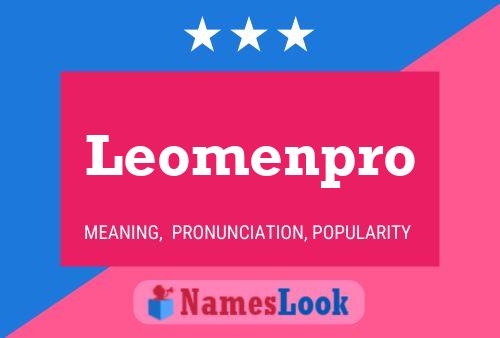 Leomenpro Name Poster