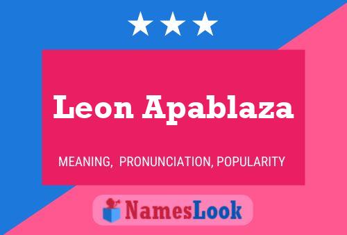 Leon Apablaza Name Poster