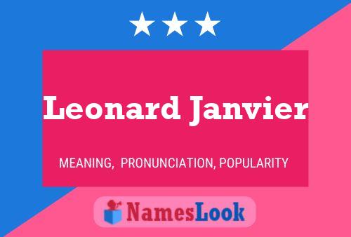 Leonard Janvier Name Poster