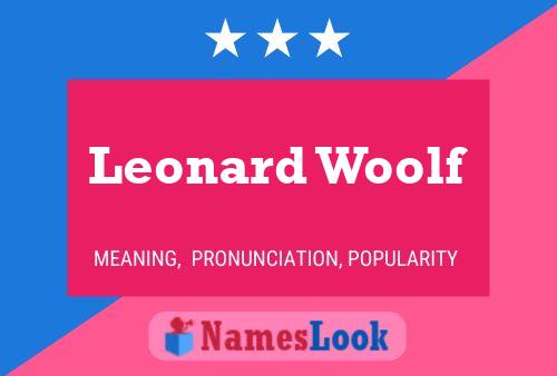 Leonard Woolf Name Poster