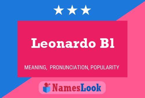 Leonardo Bl Name Poster