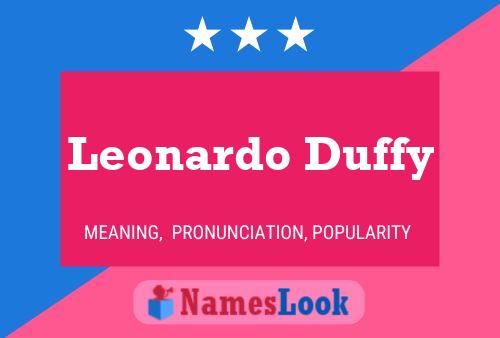 Leonardo Duffy Name Poster