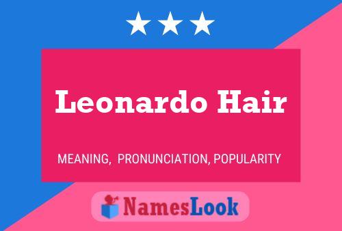 Leonardo Hair Name Poster