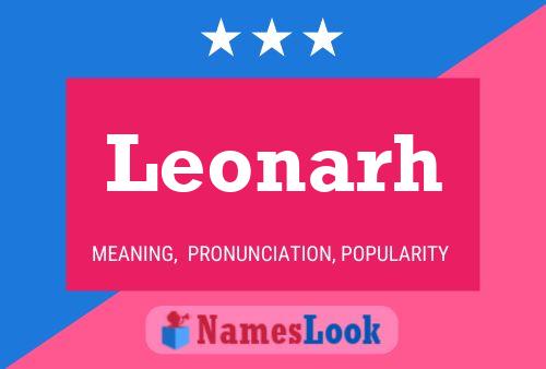 Leonarh Name Poster