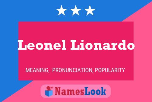 Leonel Lionardo Name Poster