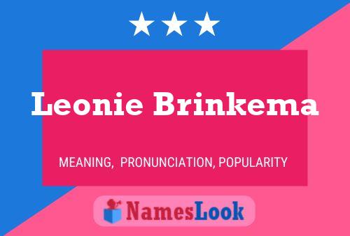 Leonie Brinkema Name Poster