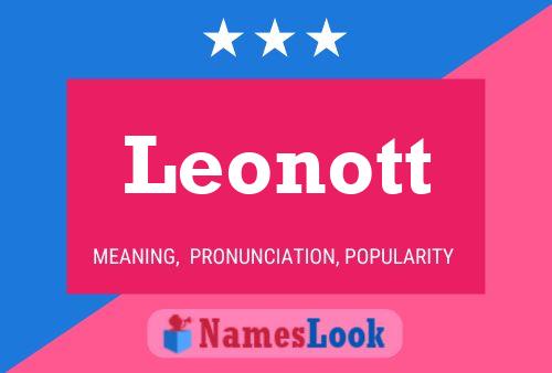 Leonott Name Poster