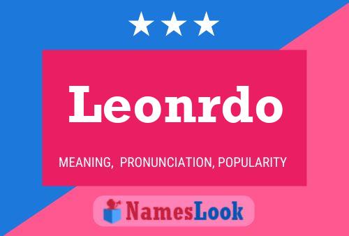 Leonrdo Name Poster