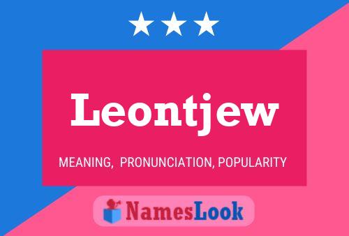 Leontjew Name Poster