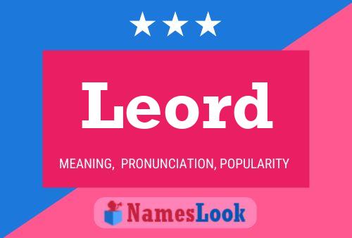 Leord Name Poster