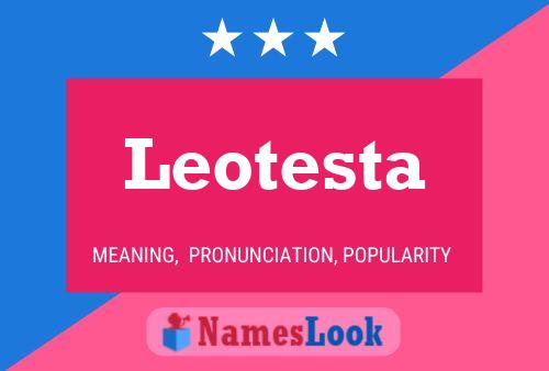 Leotesta Name Poster