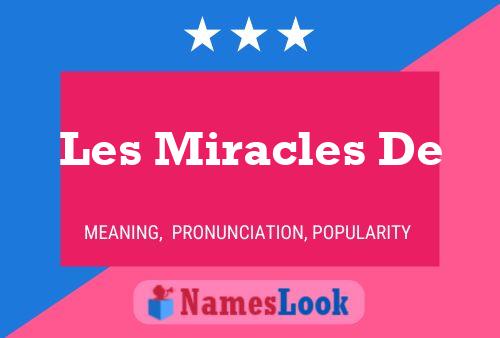 Les Miracles De Name Poster