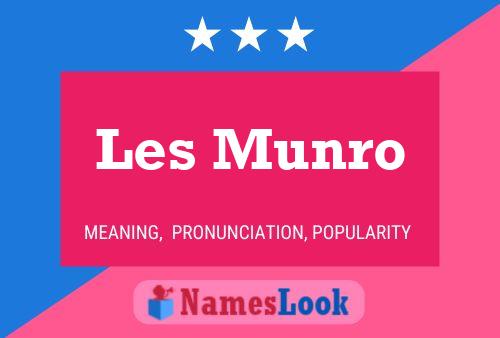 Les Munro Name Poster