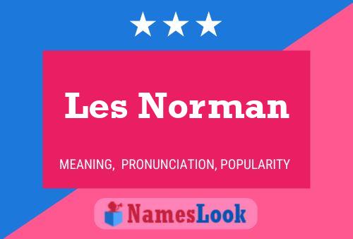 Les Norman Name Poster