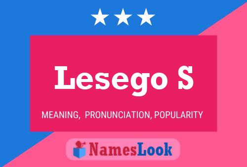 Lesego S Name Poster