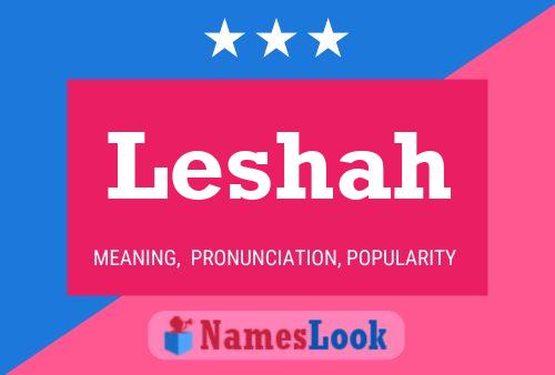 Leshah Name Poster