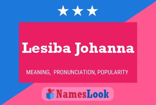 Lesiba Johanna Name Poster