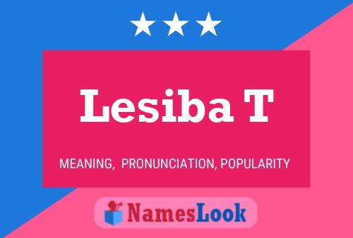 Lesiba T Name Poster