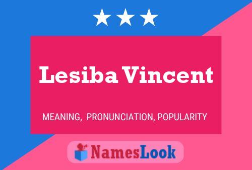 Lesiba Vincent Name Poster