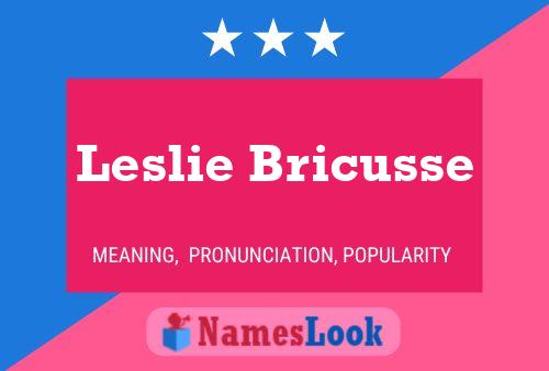 Leslie Bricusse Name Poster