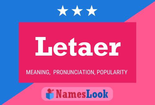 Letaer Name Poster